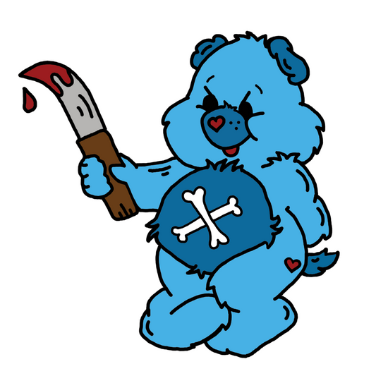 Spooky Cute Care Bear Killer Sticker 3"
